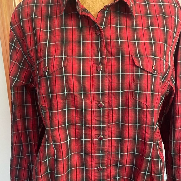 Panhandle Slim Red Plaid womens button down Shirt size XL - Picture 2 of 7